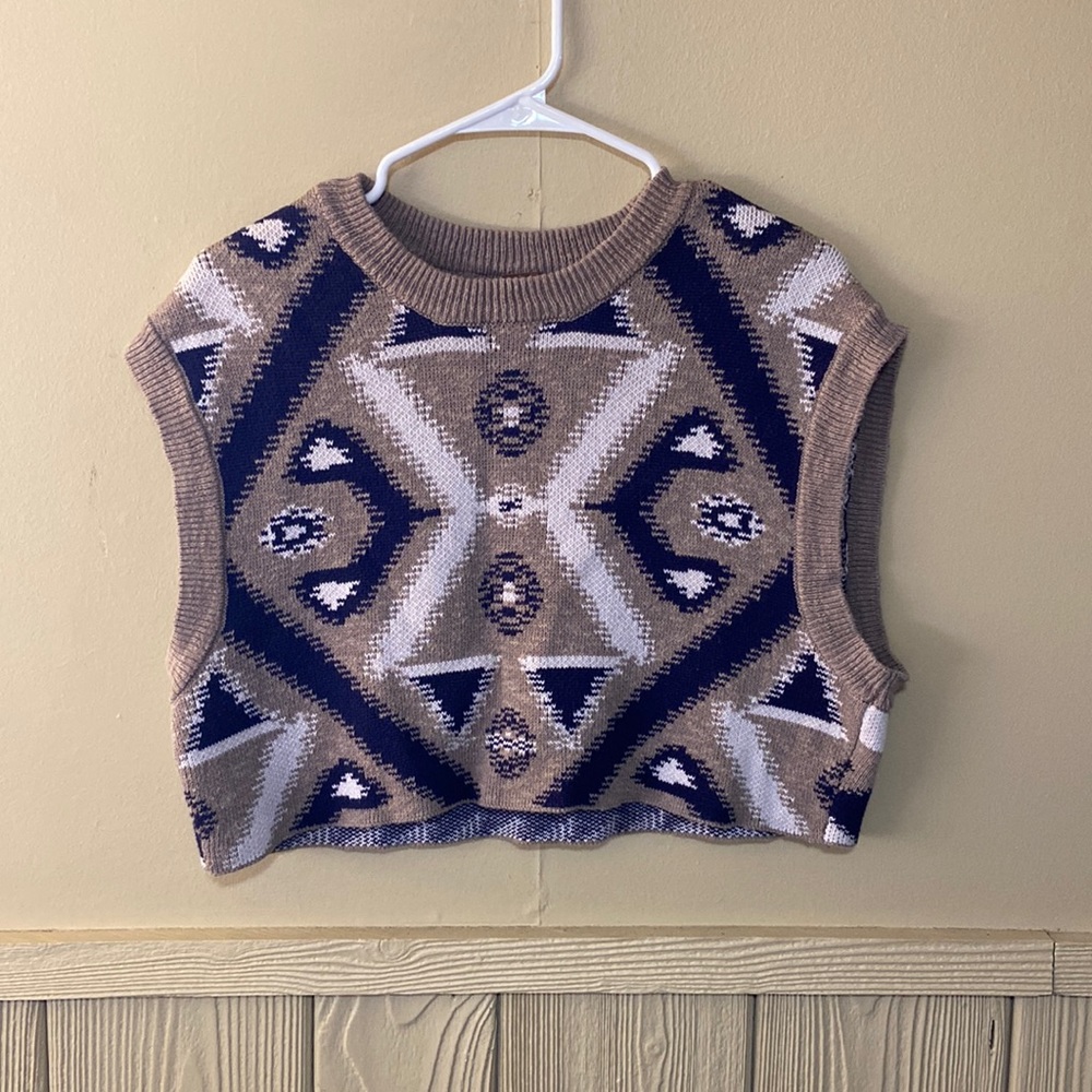 Free People Cropped Sweater Vest